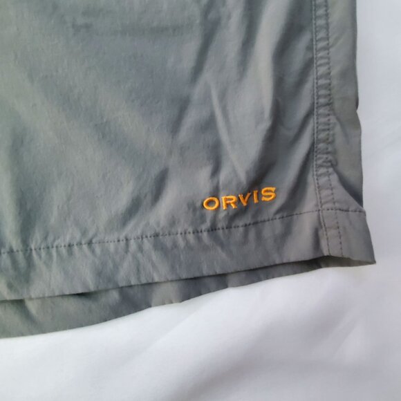 Orvis Mens XL Gray Nylon/Spandex Cargo Shorts Hiking Outdoors Gorpcore - Picture 8 of 10